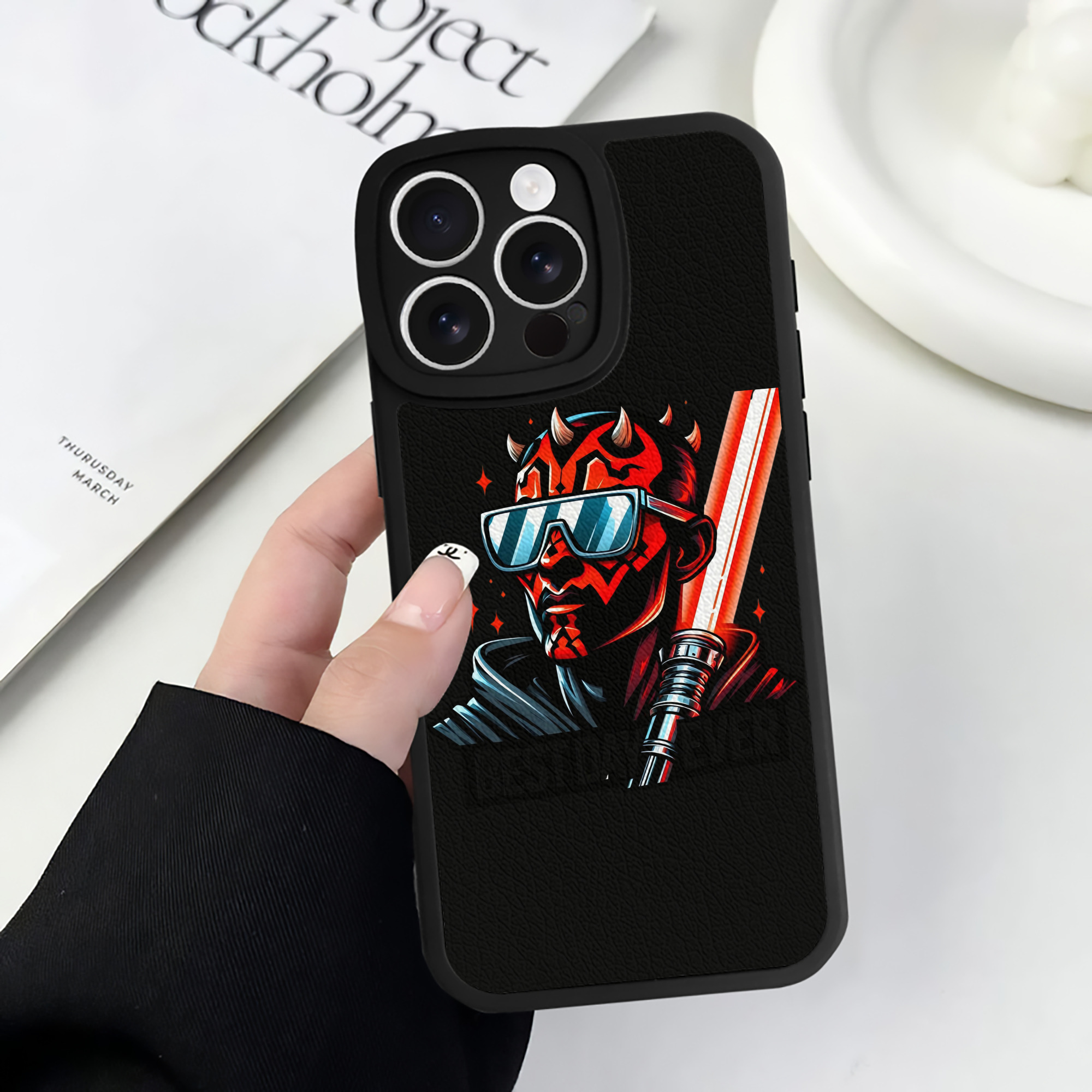（画像用） スター・ウォーズ Star Wars 【iPhone 16シリーズ対応】シリコンスマホケース（レザー調） 材質：シリコン